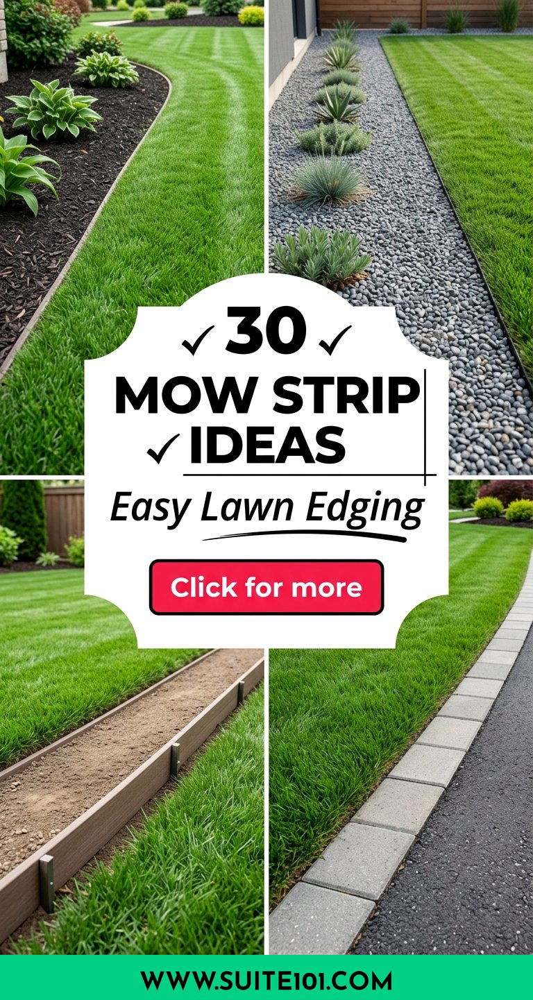 30 Mow Strip Ideas Easy Lawn Edging for Cleaner Growth - 30 Mow Strip Ideas: Easy Lawn Edging for Cleaner Growth