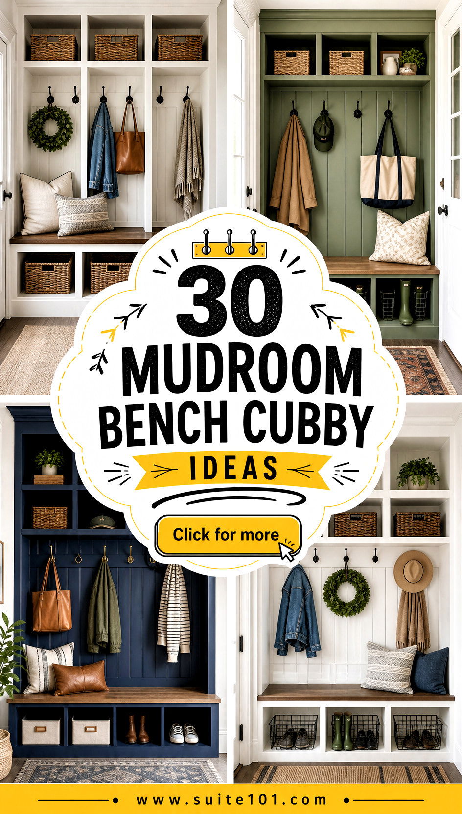 30 Mudroom Bench Cubby Ideas Catch Clutter and Stay Organized - 30 Mudroom Bench Cubby Ideas: Catch Clutter and Stay Organized