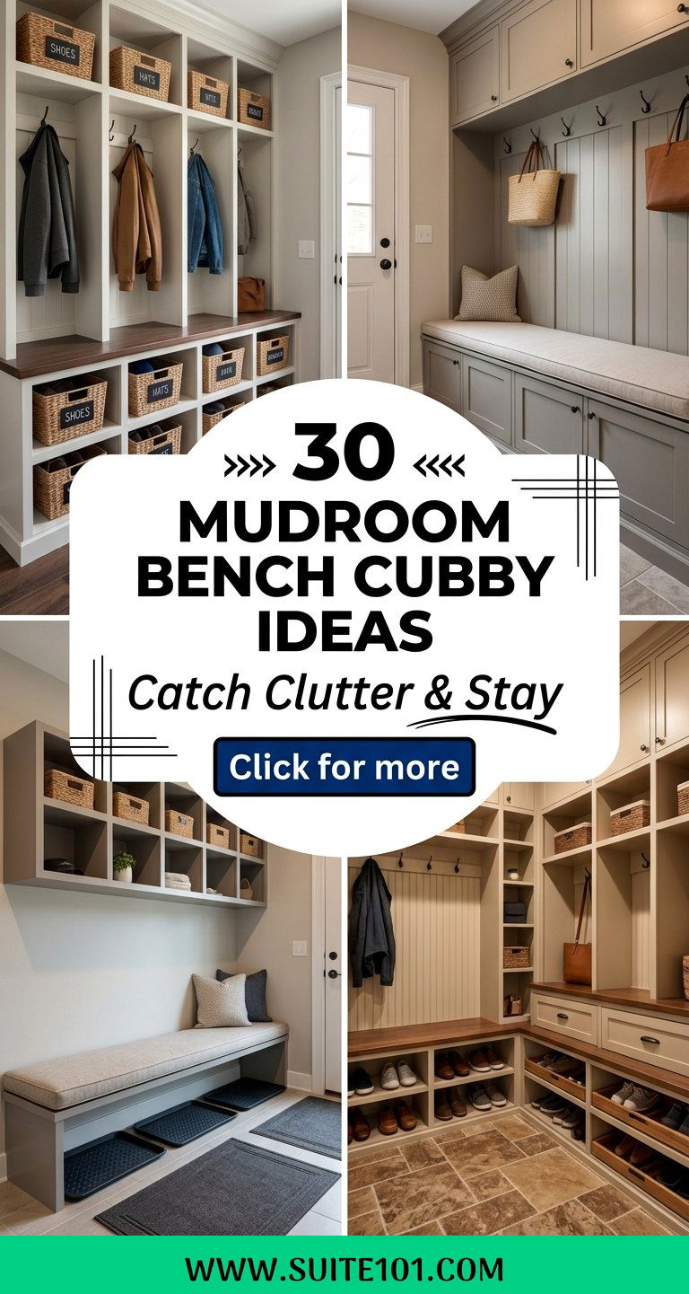 30 Mudroom Bench Cubby Ideas Catch Clutter and Stay Organized - 30 Mudroom Bench Cubby Ideas: Catch Clutter and Stay Organized