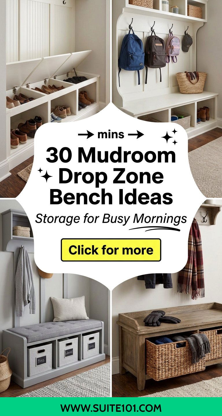 30 Mudroom Drop Zone Bench Ideas Storage for Busy Mornings - 30 Mudroom Drop Zone Bench Ideas: Storage for Busy Mornings
