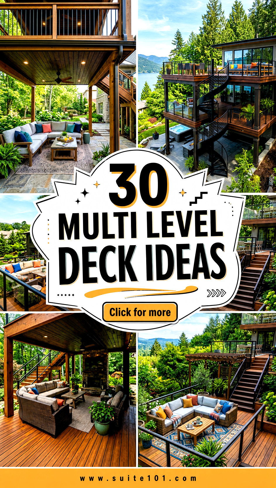 30 Multi Level Deck Ideas for Sloped Yards and Views Guide - 30 Multi Level Deck Ideas for Sloped Yards and Views Guide