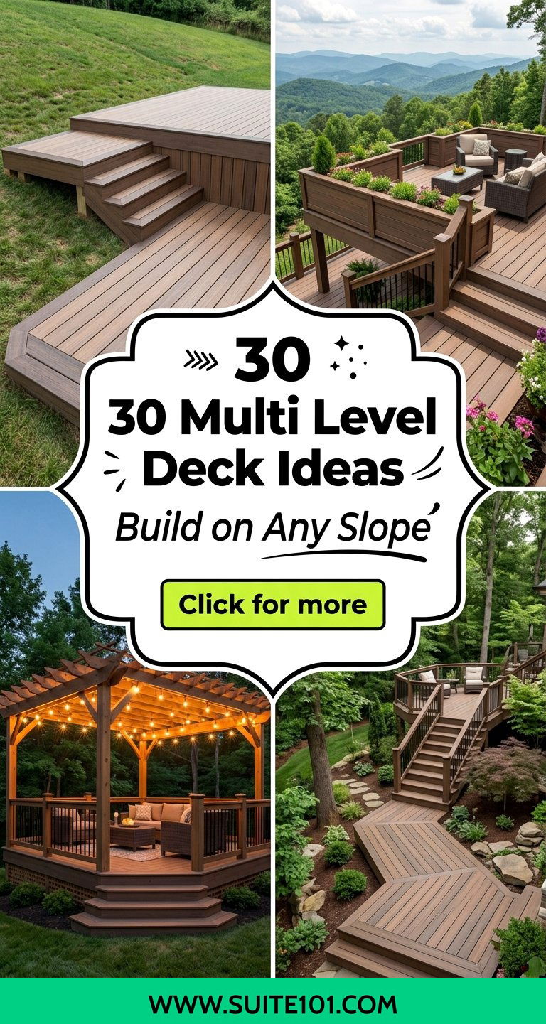 30 Multi Level Deck Ideas for Sloped Yards and Views Guide - 30 Multi Level Deck Ideas for Sloped Yards and Views Guide