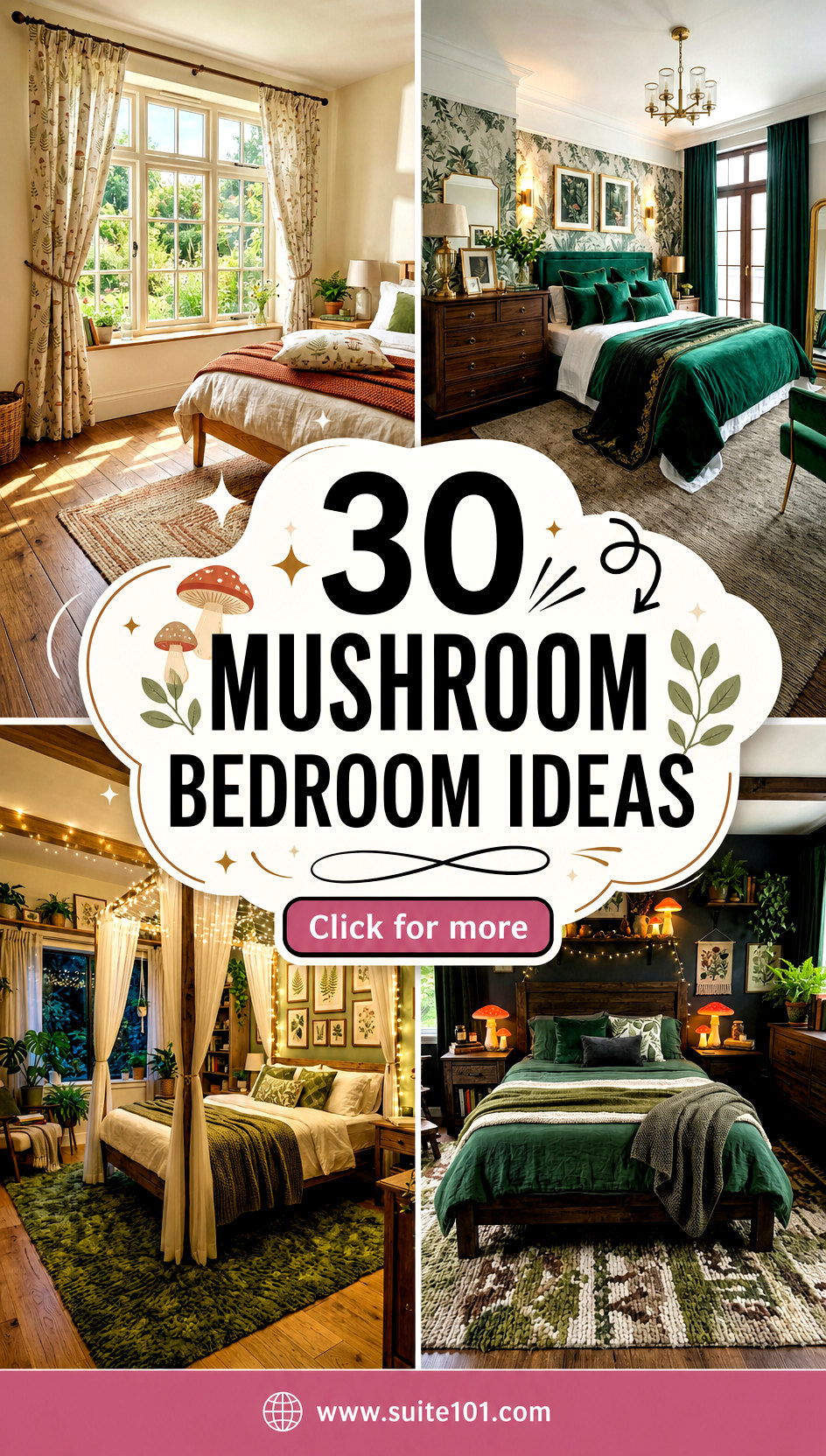 30 Mushroom Bedroom Ideas for Serene Textures and Cozy Nights - 30 Mushroom Bedroom Ideas for Serene Textures and Cozy Nights