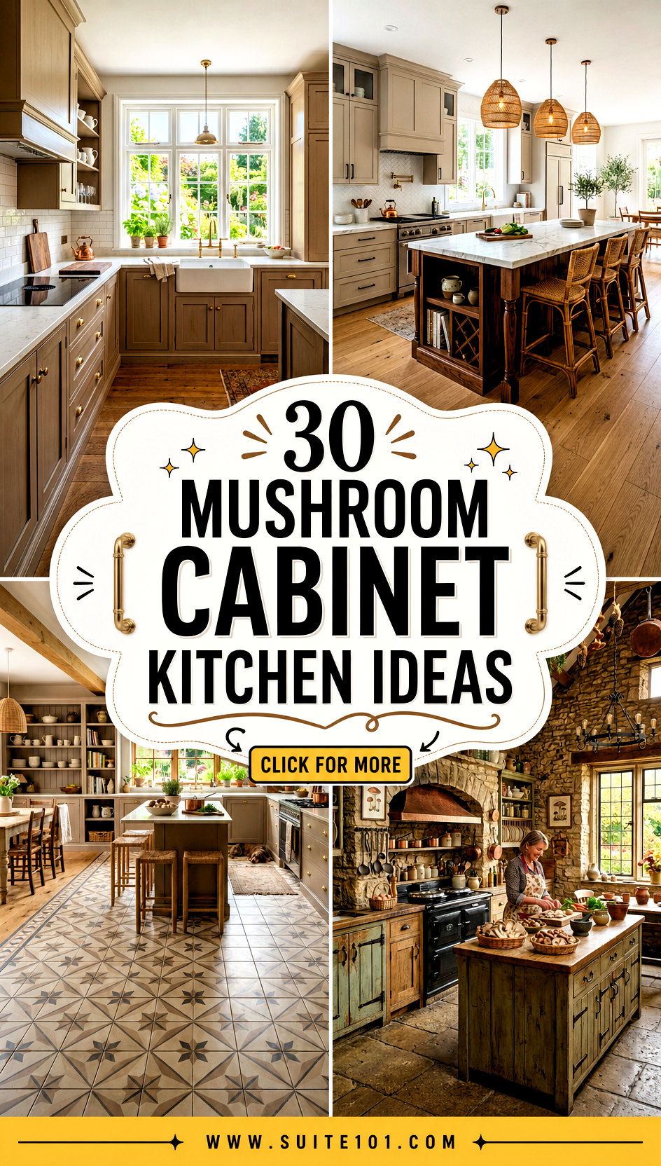 30 Mushroom Cabinet Kitchen Ideas for Warm Modern Charm - 30 Mushroom Cabinet Kitchen Ideas for Warm, Modern Charm