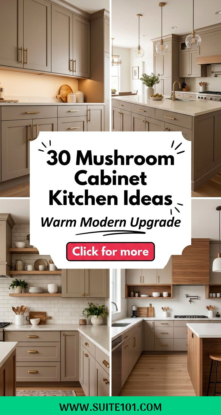 30 Mushroom Cabinet Kitchen Ideas for Warm Modern Charm - 30 Mushroom Cabinet Kitchen Ideas for Warm, Modern Charm