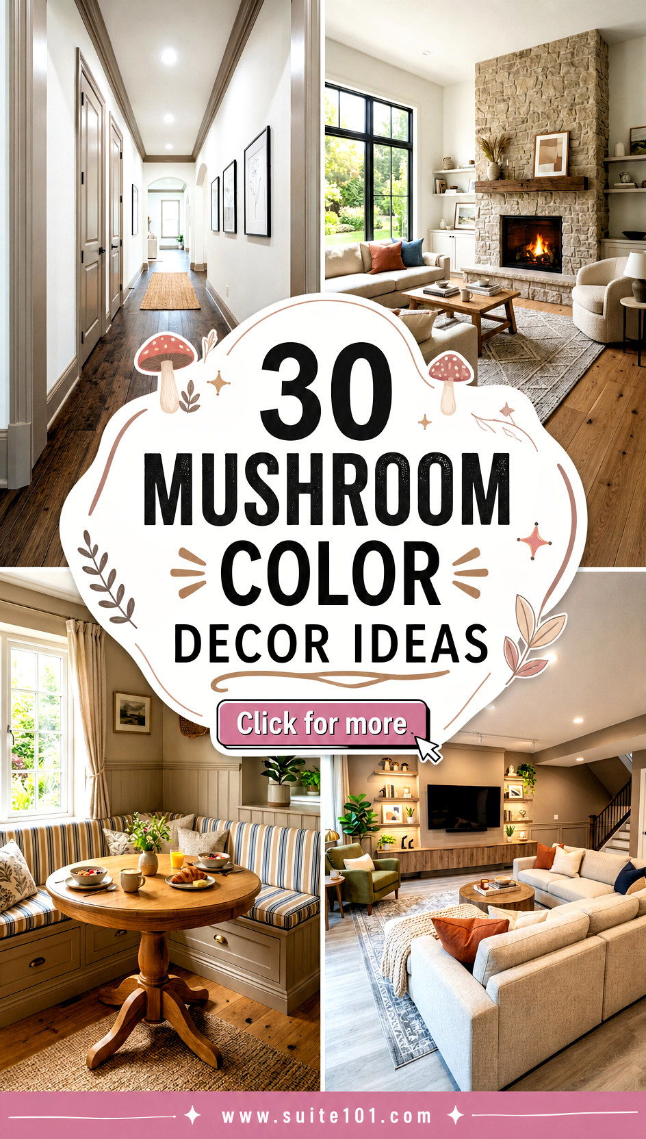 30 Mushroom Color Decor Ideas Warm Neutrals That Make Rooms Cozy - 30 Mushroom Color Decor Ideas Warm Neutrals That Make Rooms Cozy