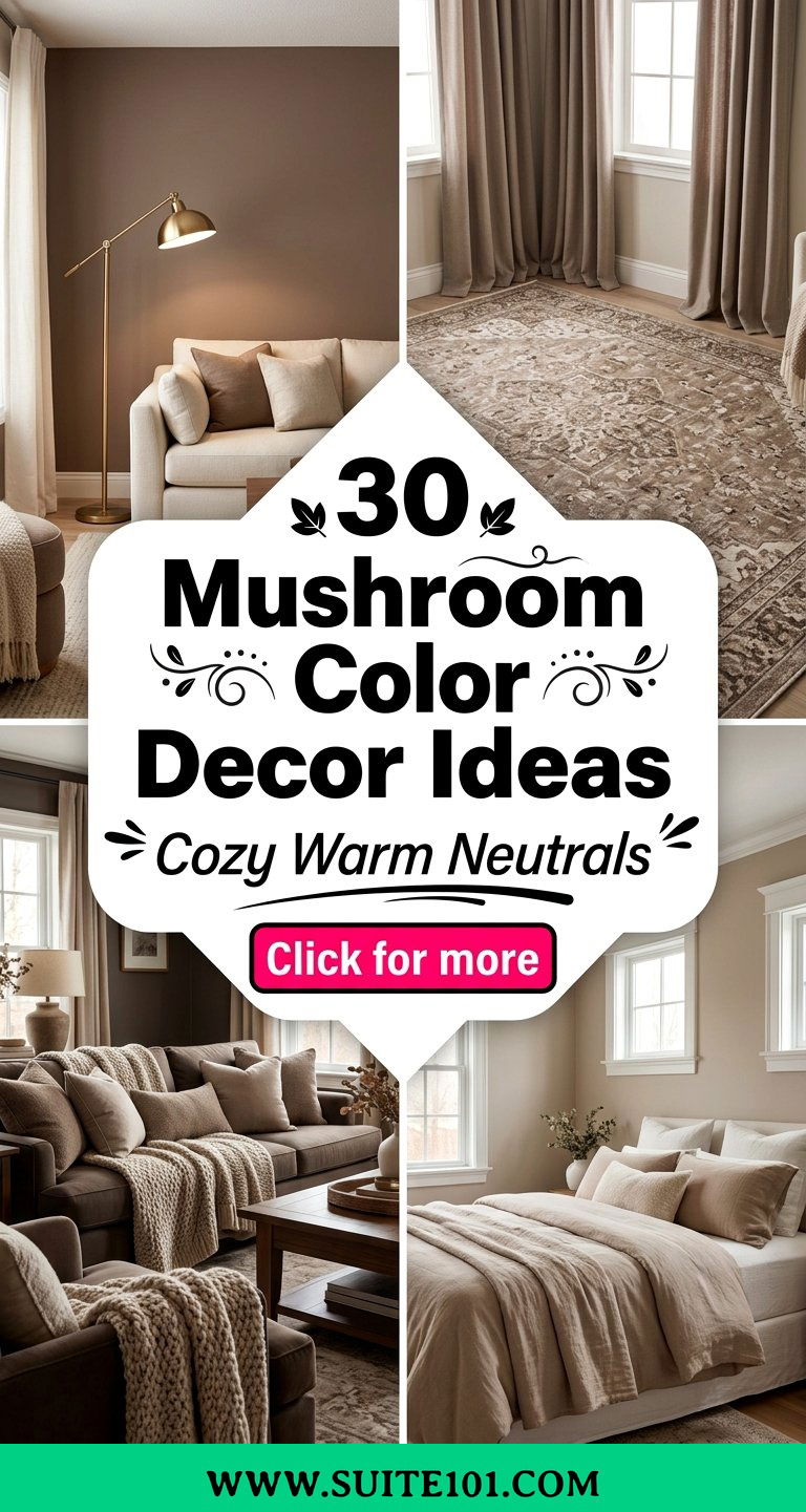 30 Mushroom Color Decor Ideas Warm Neutrals That Make Rooms Cozy - 30 Mushroom Color Decor Ideas Warm Neutrals That Make Rooms Cozy
