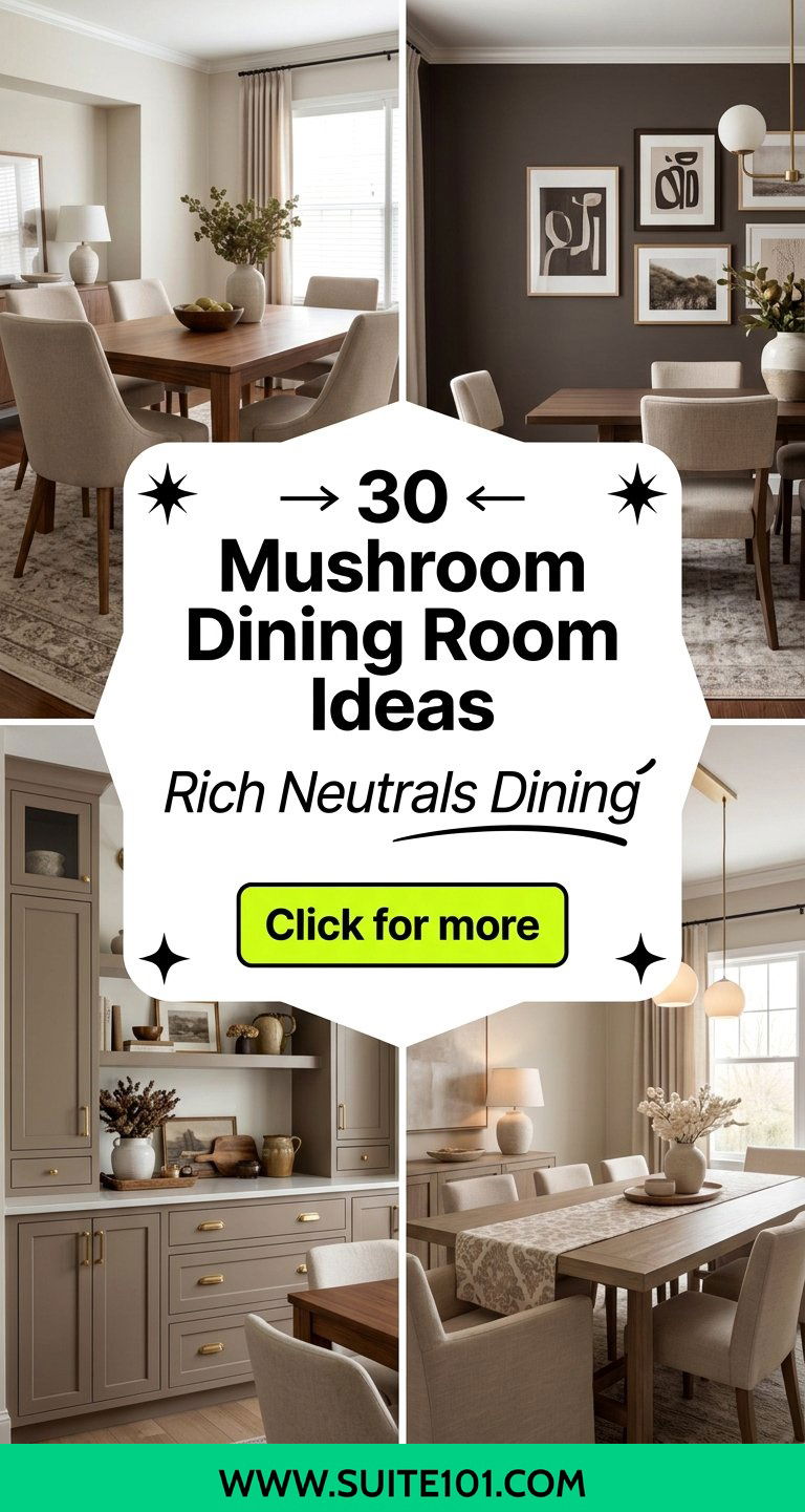 30 Mushroom Dining Room Ideas for Rich Neutrals and Style - 30 Mushroom Dining Room Ideas for Rich Neutrals and Style