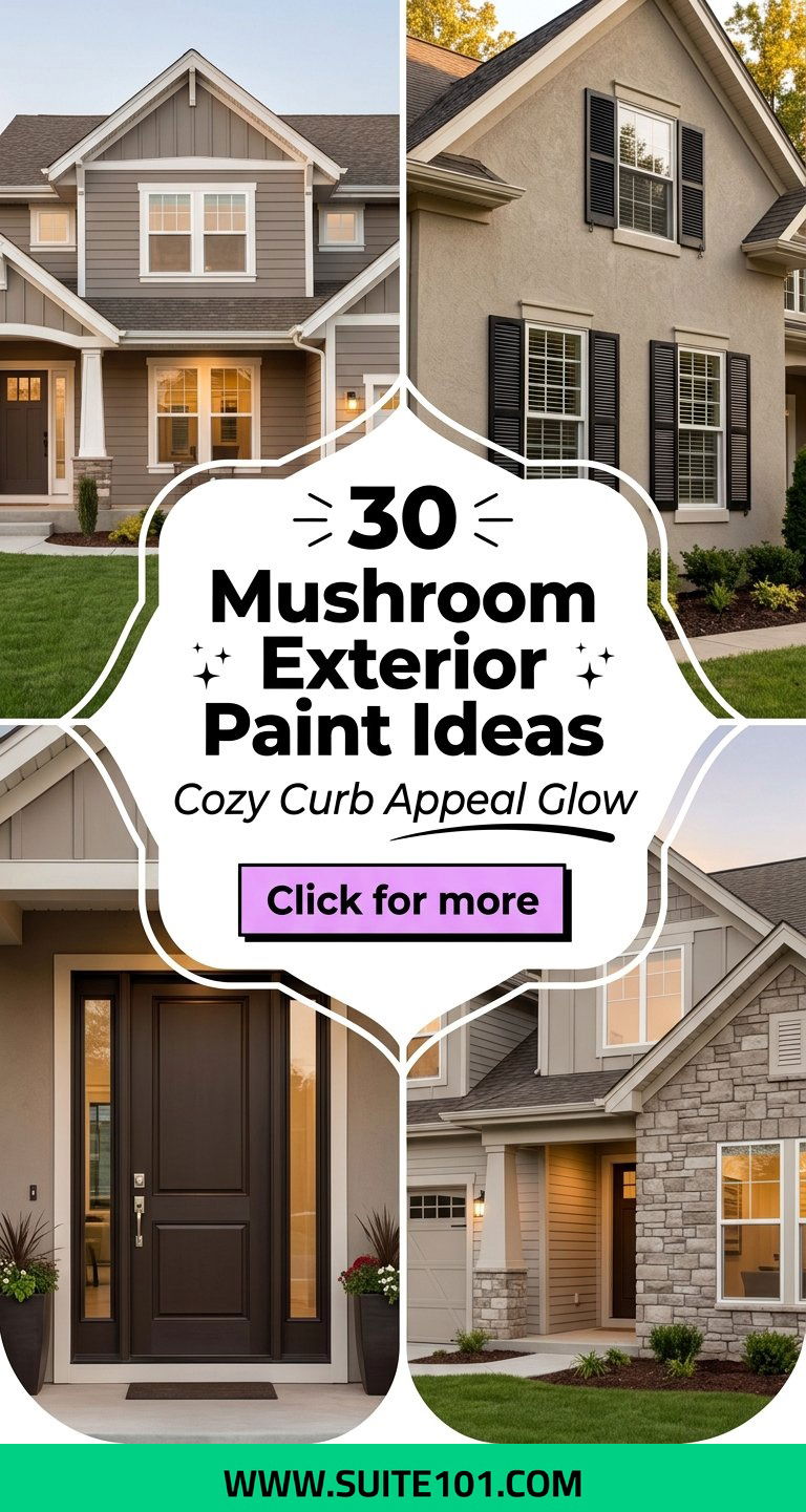 30 Mushroom Exterior Paint Ideas for Cozy Curb Appeal Homes - 30 Mushroom Exterior Paint Ideas for Cozy Curb Appeal Homes