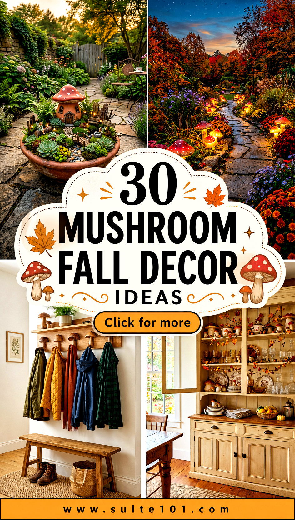 30 Mushroom Fall Decor Ideas for a Magical Autumn Glow at Home - 30 Mushroom Fall Decor Ideas for a Magical Autumn Glow at Home