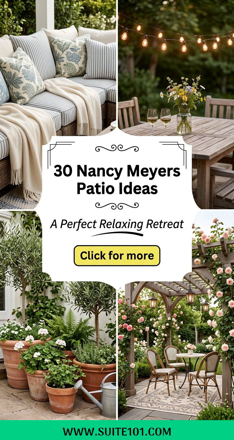 30 Nancy Meyers Patio Ideas for a Perfect Relaxing Retreat - 30 Nancy Meyers Patio Ideas for a Perfect Relaxing Retreat
