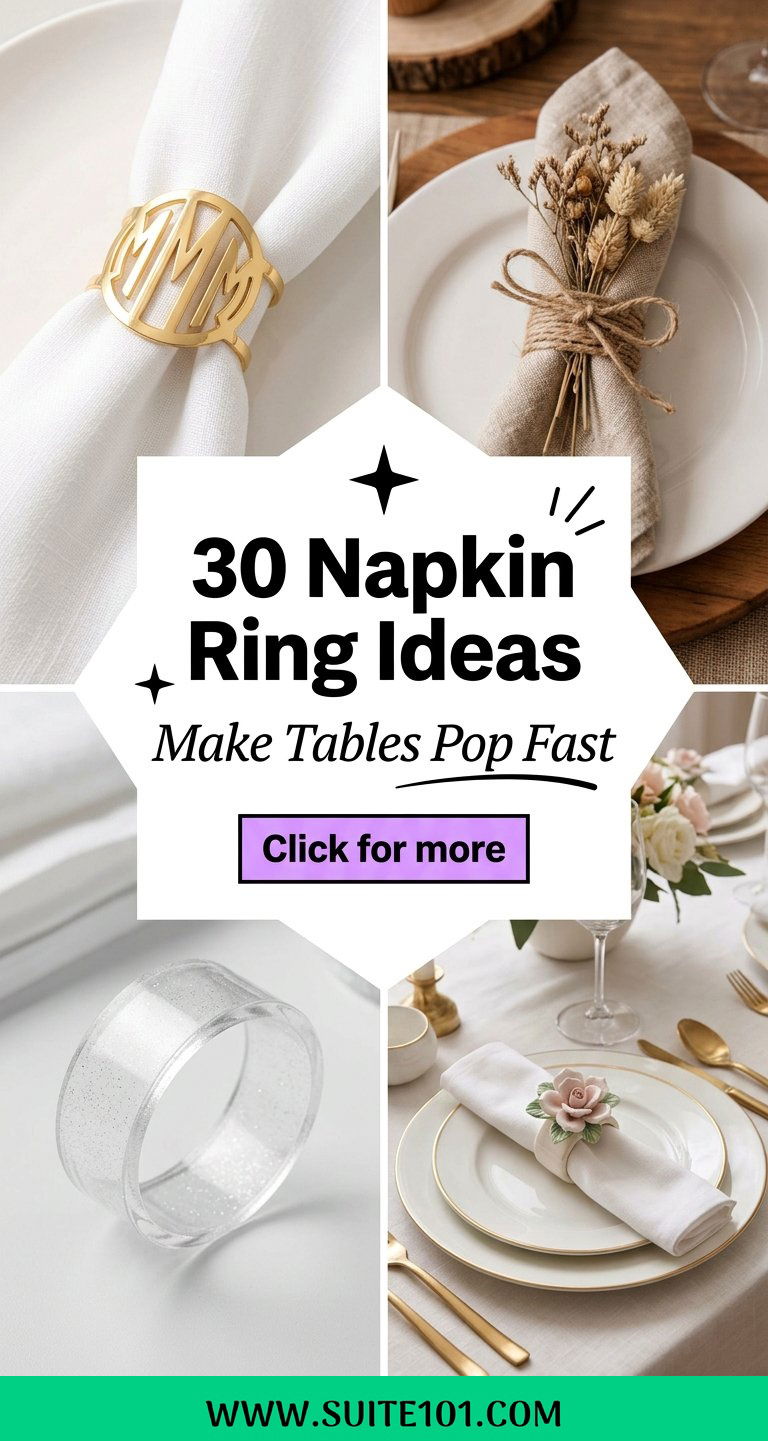 30 Napkin Ring Ideas That Make Every Table Pop in Minutes - 30 Napkin Ring Ideas That Make Every Table Pop in Minutes