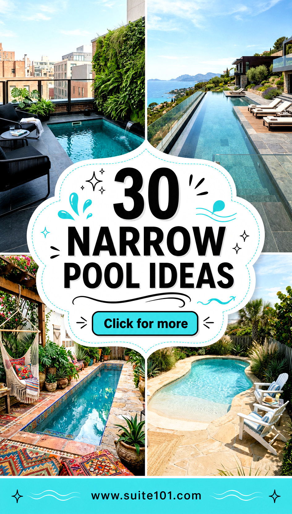 30 Narrow Pool Ideas to Create a Backyard Even in Small Yards - 30 Narrow Pool Ideas to Create a Backyard Even in Small Yards