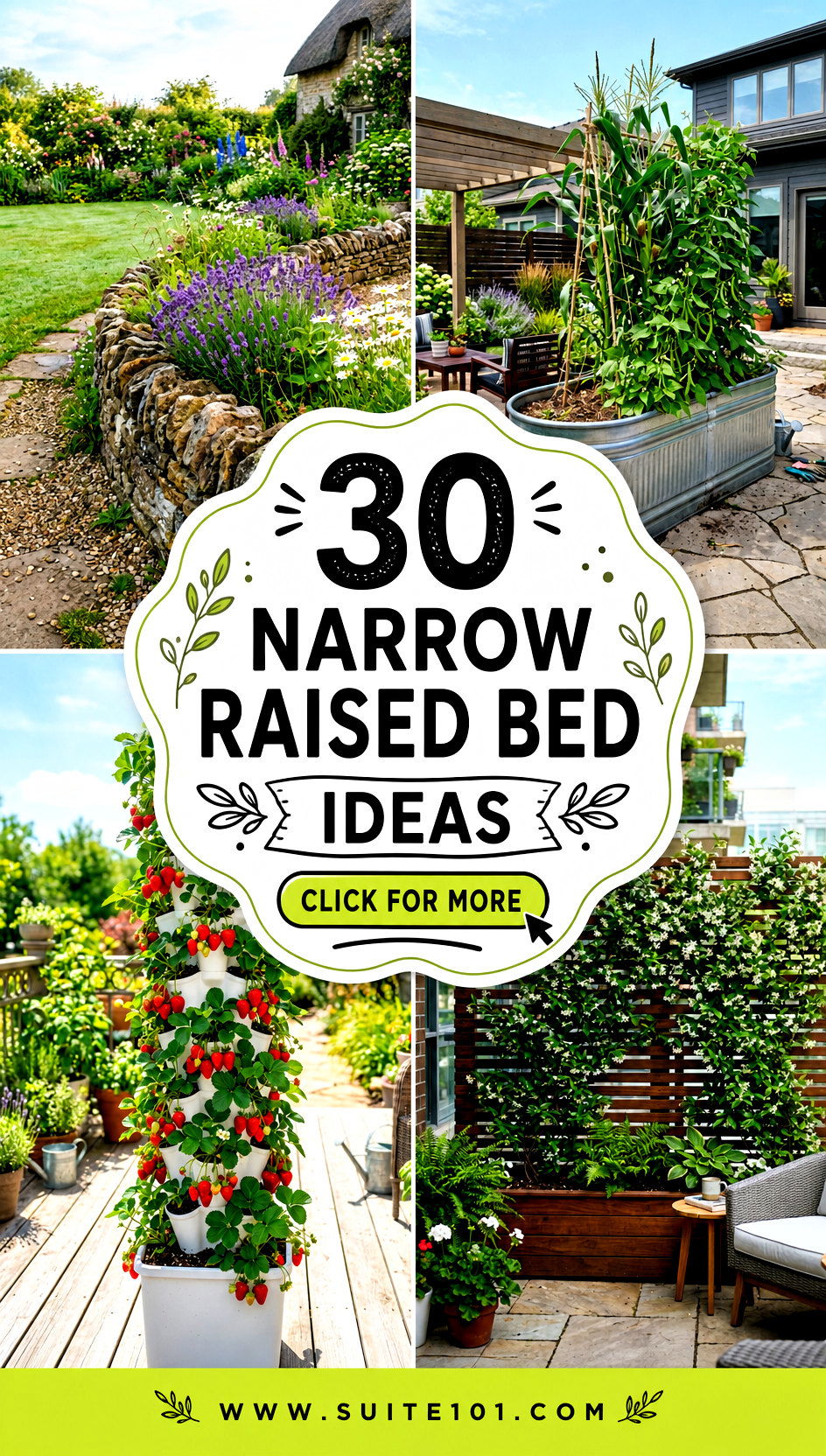 30 Narrow Raised Bed Ideas for Growing More Food in Less Space - 30 Narrow Raised Bed Ideas for Growing More Food in Less Space