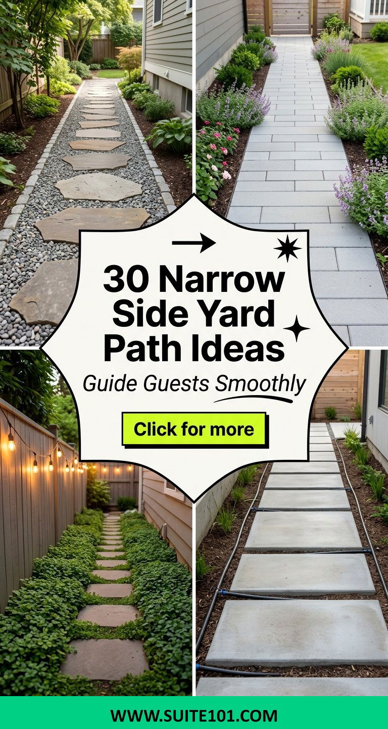 30 Narrow Side Yard Path Ideas to Guide Guests Smoothly - 30 Narrow Side Yard Path Ideas to Guide Guests Smoothly