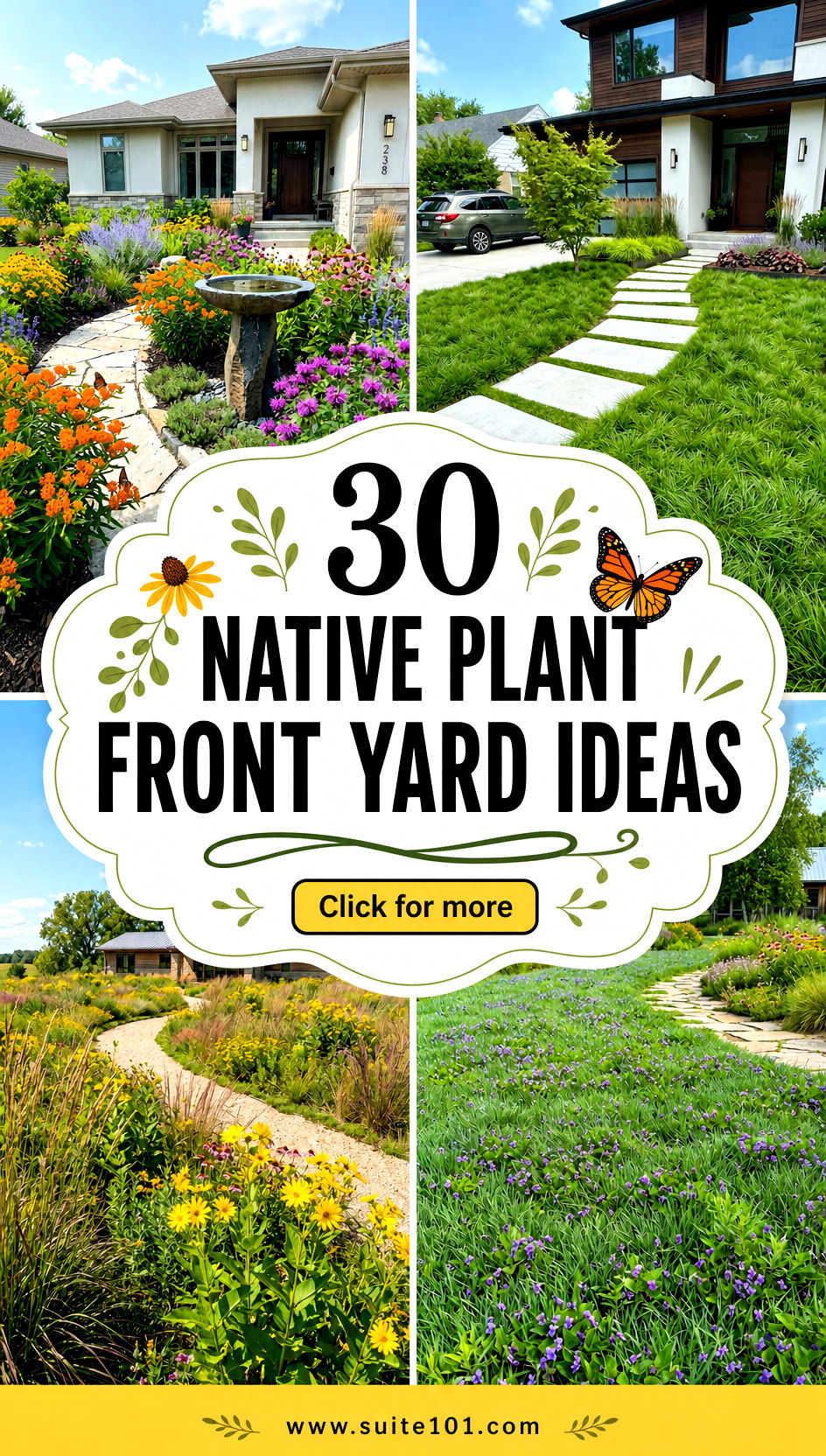 30 Native Plant Front Yard Ideas for a Lush Low-Maintenance Look - 30 Native Plant Front Yard Ideas for a Lush, Low-Maintenance Look