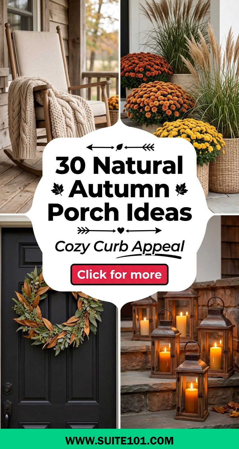 30 Natural Autumn Porch Ideas for Cozy Seasonal Curb Appeal - 30 Natural Autumn Porch Ideas for Cozy Seasonal Curb Appeal