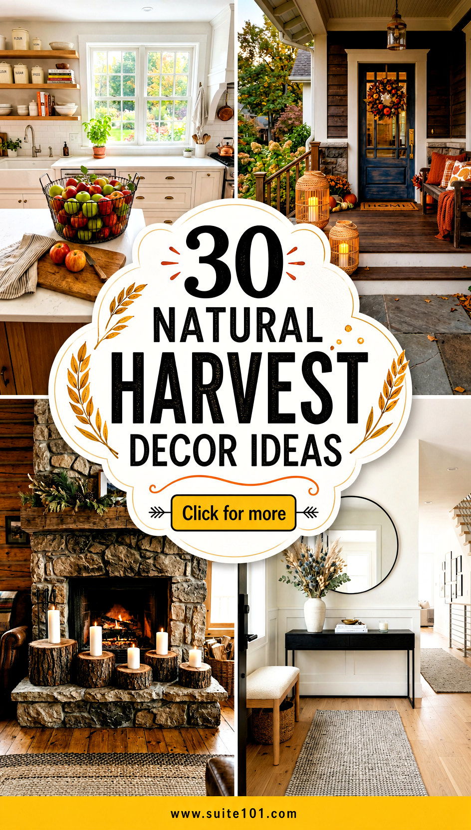 30 Natural Harvest Decor Ideas to Warm Up Your Home This Season - 30 Natural Harvest Decor Ideas to Warm Up Your Home This Season