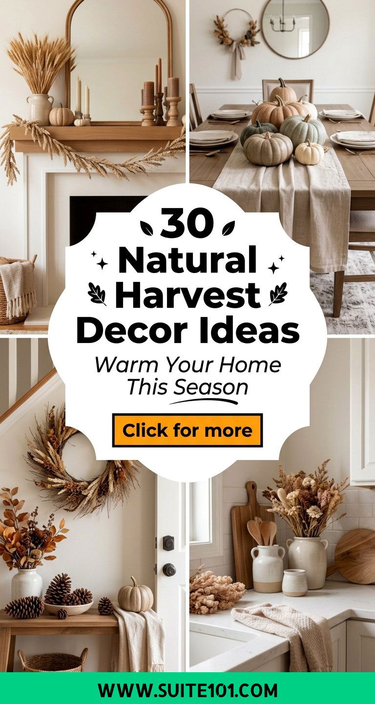30 Natural Harvest Decor Ideas to Warm Up Your Home This Season - 30 Natural Harvest Decor Ideas to Warm Up Your Home This Season