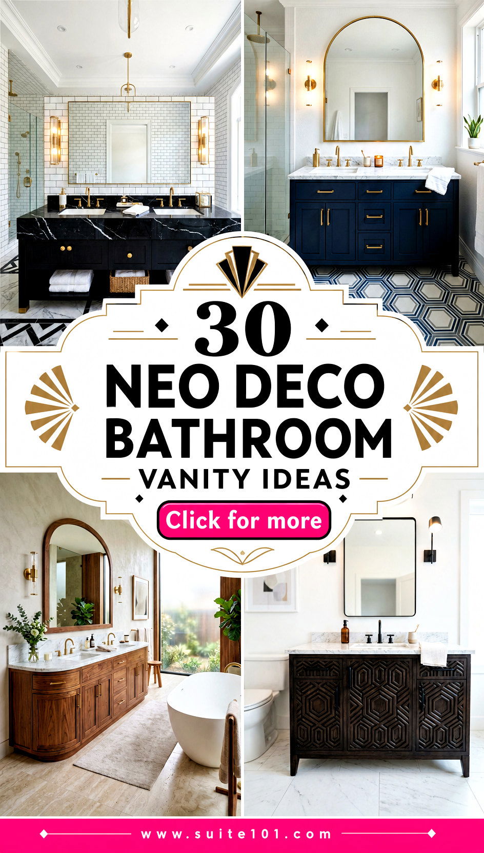 30 Neo Deco Bathroom Vanity Ideas for Glam Graphical Charm - 30 Neo Deco Bathroom Vanity Ideas for Glam, Graphical Charm