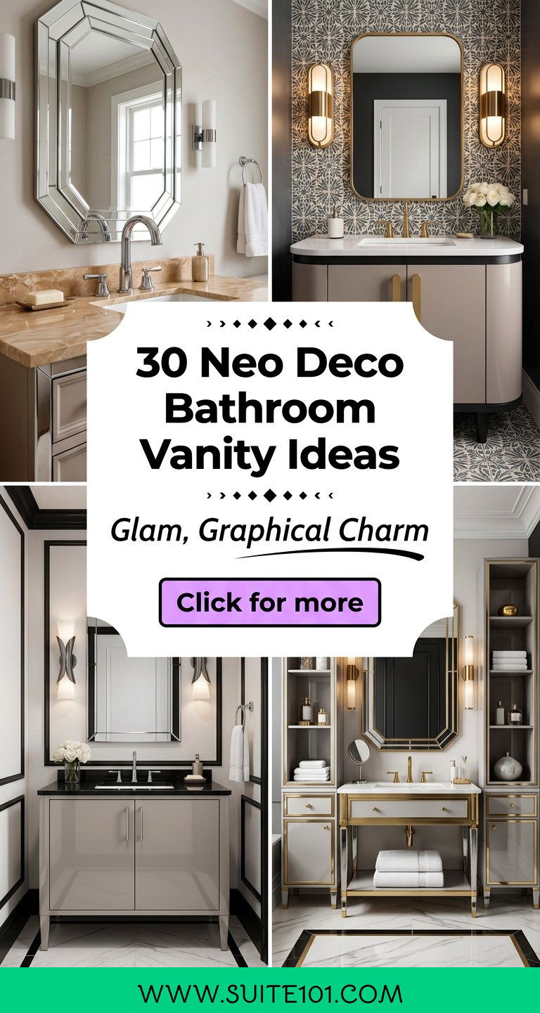 30 Neo Deco Bathroom Vanity Ideas for Glam Graphical Charm - 30 Neo Deco Bathroom Vanity Ideas for Glam, Graphical Charm