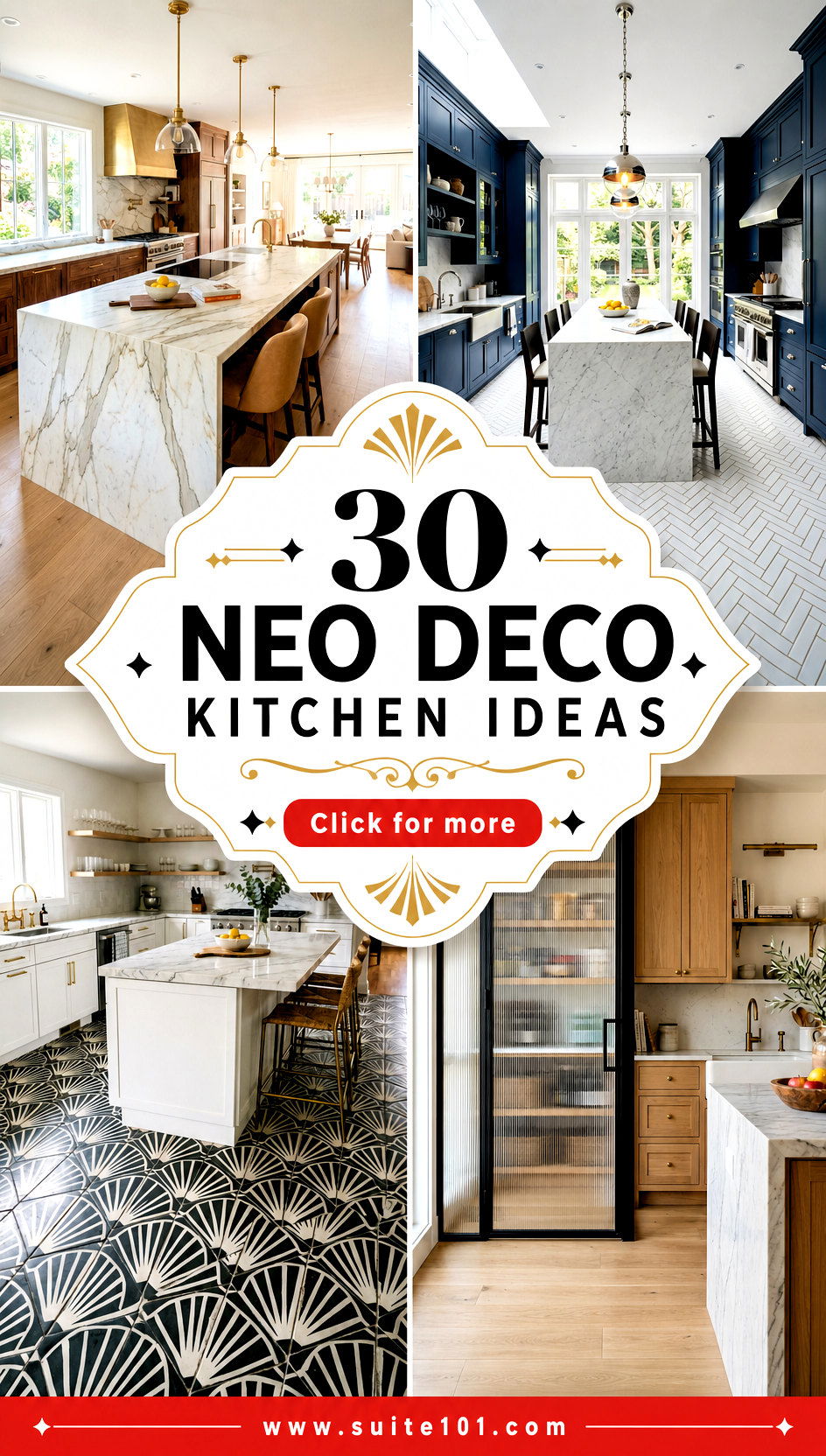 30 Neo Deco Kitchen Ideas with Chic Symmetry and Bold Details - 30 Neo Deco Kitchen Ideas with Chic Symmetry and Bold Details