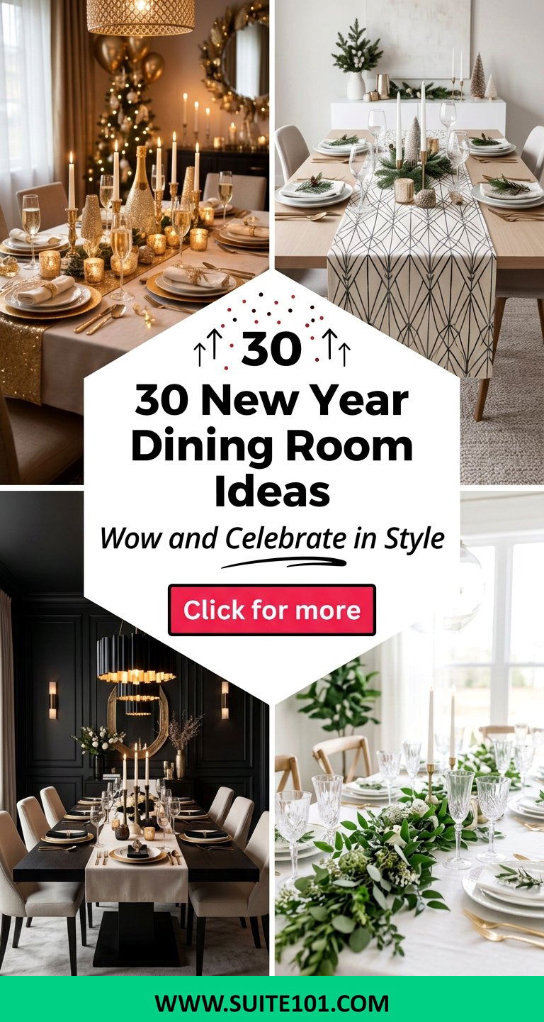 30 New Year Dining Room Ideas to Wow and Celebrate in Style - 30 New Year Dining Room Ideas to Wow and Celebrate in Style
