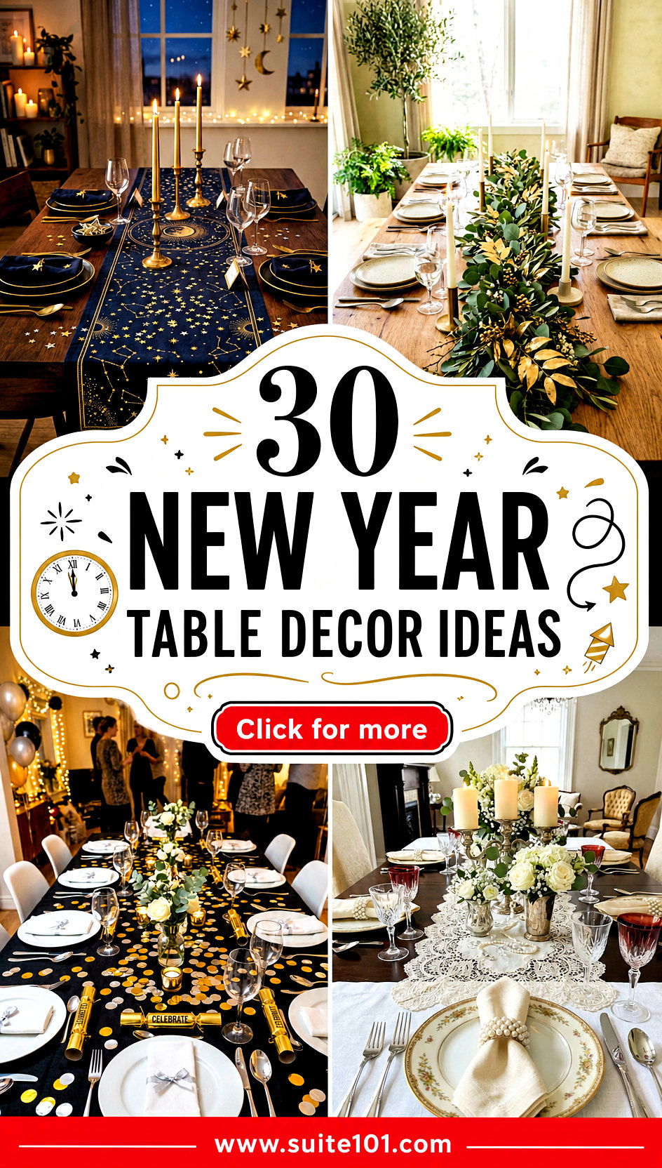 30 New Year table decor ideas to set the perfect celebration - 30 New Year table decor ideas to set the perfect celebration