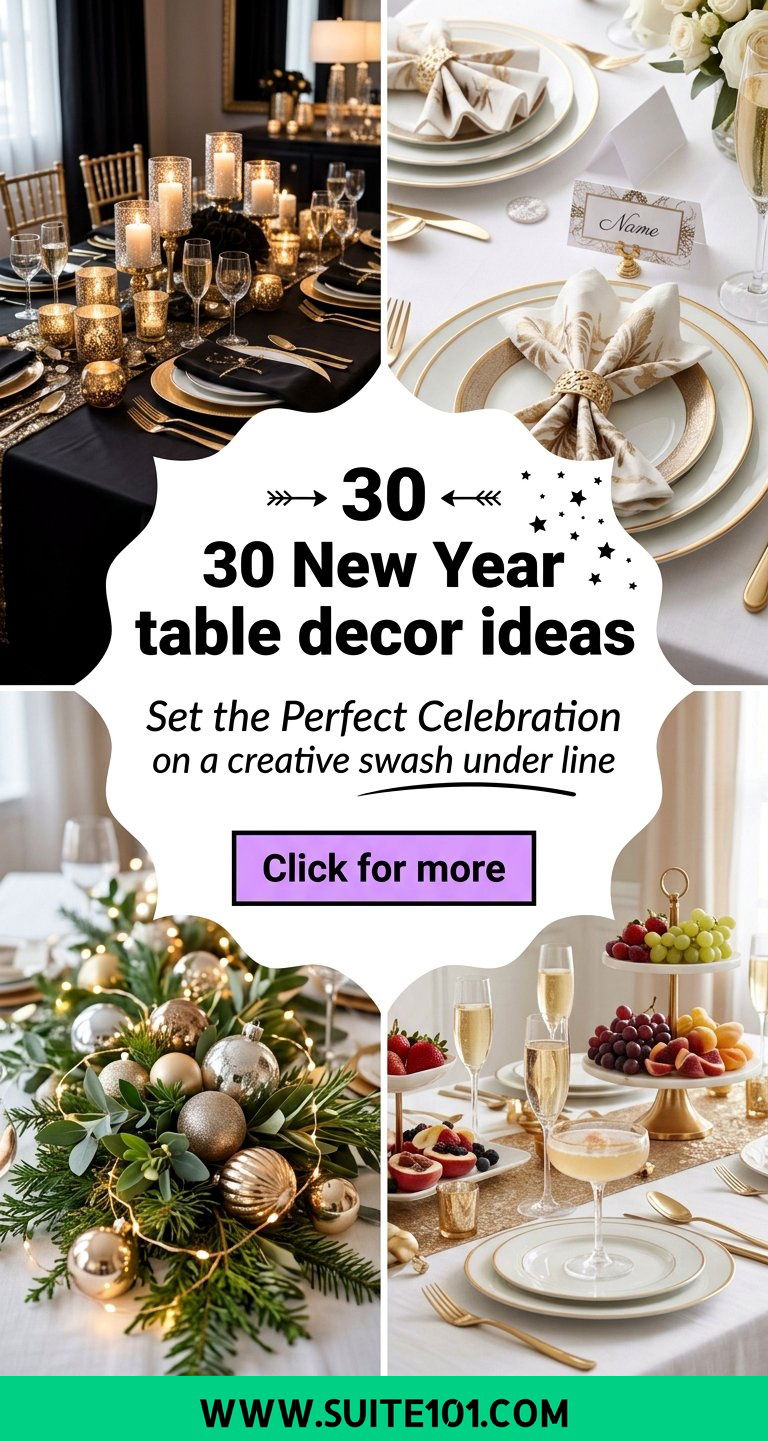 30 New Year table decor ideas to set the perfect celebration - 30 New Year table decor ideas to set the perfect celebration