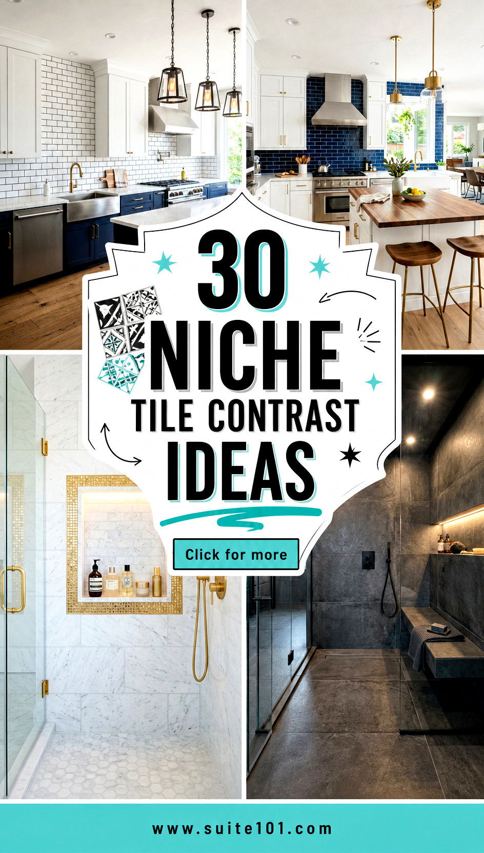 30 Niche Tile Contrast Ideas for Statement Walls and Floors - 30 Niche Tile Contrast Ideas for Statement Walls and Floors