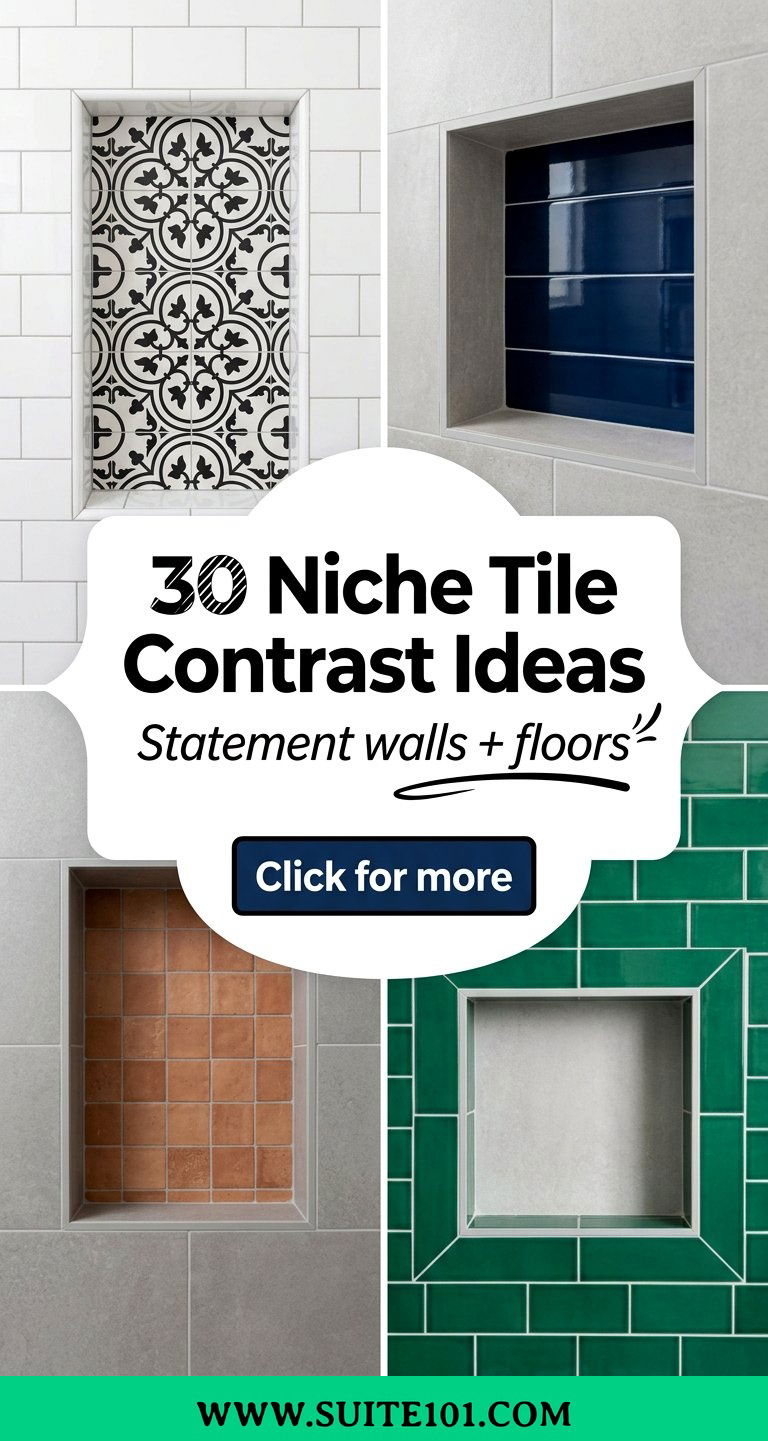 30 Niche Tile Contrast Ideas for Statement Walls and Floors - 30 Niche Tile Contrast Ideas for Statement Walls and Floors
