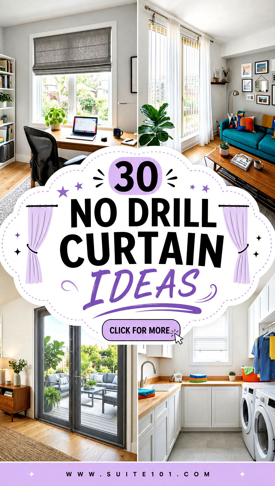 30 No Drill Curtain Ideas for Renters and Quick Room Upgrades - 30 No Drill Curtain Ideas for Renters and Quick Room Upgrades