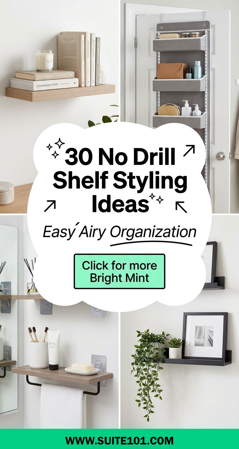 30 No Drill Shelf Styling Ideas for Easy Airy Organization - 30 No Drill Shelf Styling Ideas for Easy, Airy Organization