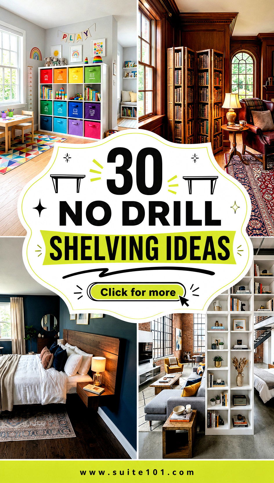 30 No Drill Shelving Ideas to Save Space Without Wall Damage - 30 No Drill Shelving Ideas to Save Space Without Wall Damage