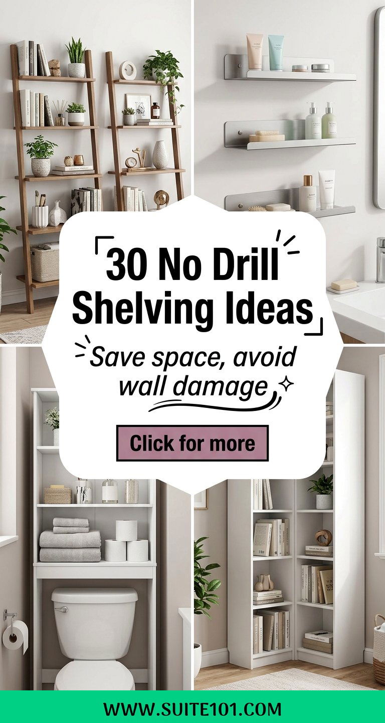 30 No Drill Shelving Ideas to Save Space Without Wall Damage - 30 No Drill Shelving Ideas to Save Space Without Wall Damage