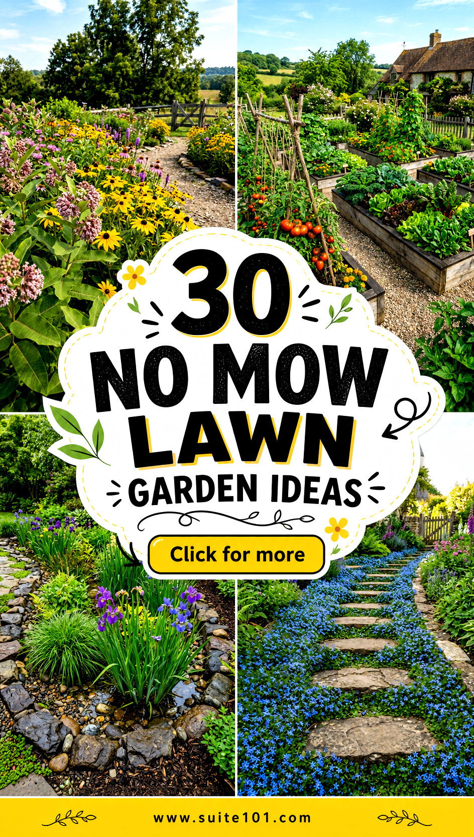 30 No Mow Lawn Garden Ideas to Skip Mowing and Boost Curb Appeal - 30 No Mow Lawn Garden Ideas to Skip Mowing and Boost Curb Appeal