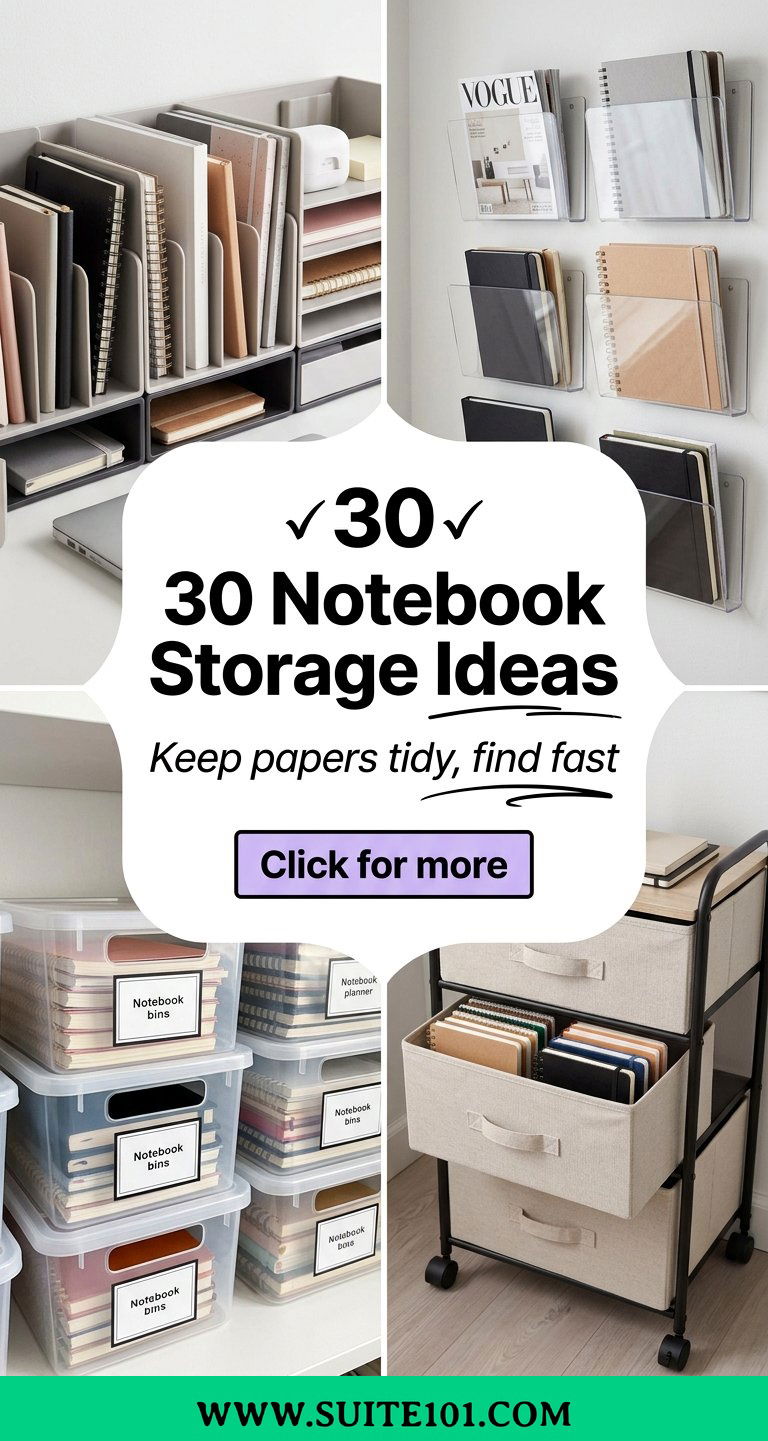 30 Notebook Storage Ideas That Keep Papers Tidy and Easy to Find - 30 Notebook Storage Ideas That Keep Papers Tidy and Easy to Find