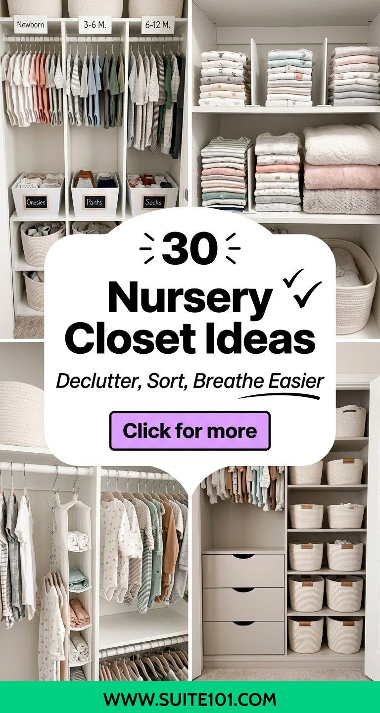 30 Nursery Closet Ideas to Declutter Sort and Breathe Easier - 30 Nursery Closet Ideas to Declutter, Sort, and Breathe Easier