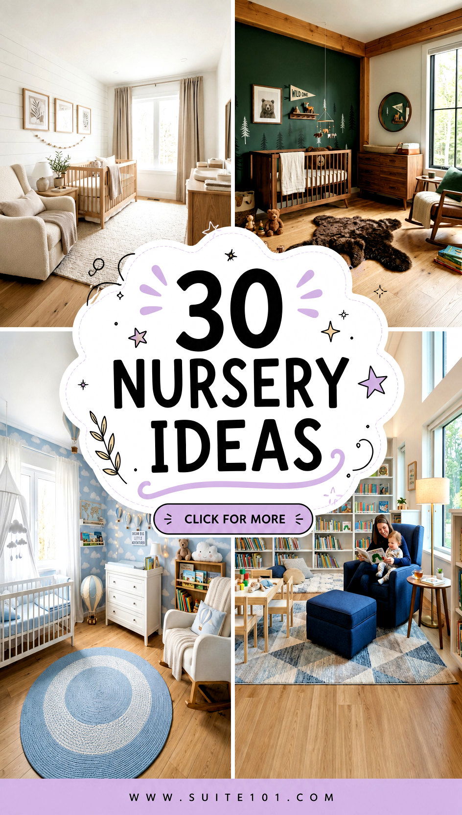 30 Nursery Ideas That Make Small Spaces Feel Bigger and Brighter - 30 Nursery Ideas That Make Small Spaces Feel Bigger and Brighter