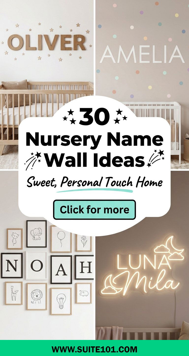 30 Nursery Name Wall Ideas for a Sweet Personal Touch Home - 30 Nursery Name Wall Ideas for a Sweet, Personal Touch Home