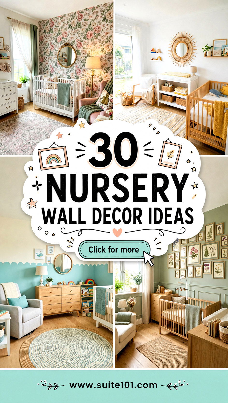 30 Nursery Wall Decor Ideas for a Dreamy Gallery on Any Budget - 30 Nursery Wall Decor Ideas for a Dreamy Gallery on Any Budget