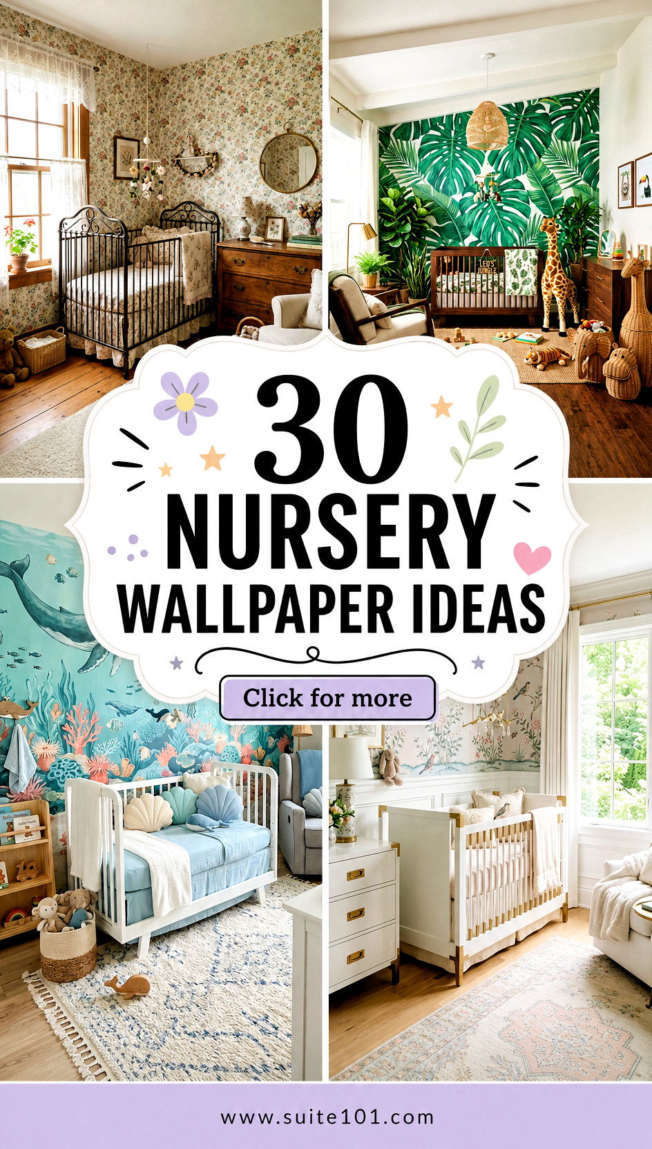 30 Nursery Wallpaper Ideas That Make Babys Room Shine Beautifully - 30 Nursery Wallpaper Ideas That Make Baby's Room Shine Beautifully