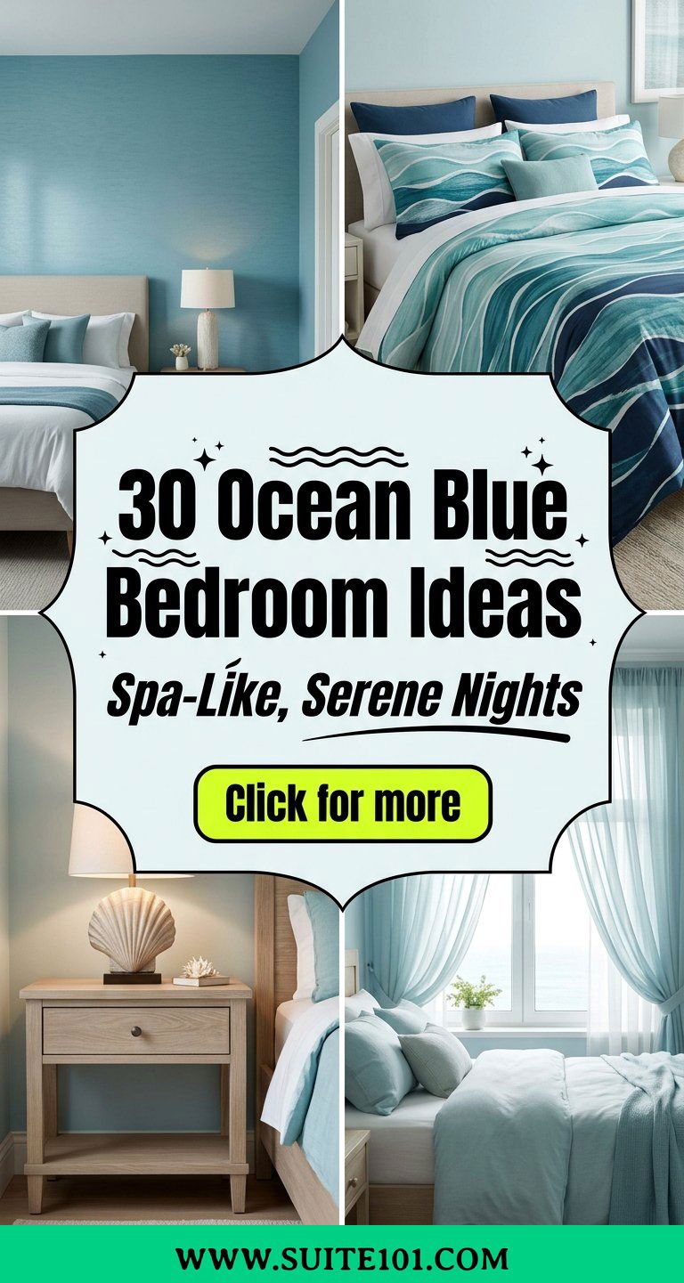 30 Ocean Blue Bedroom Ideas to Make Your Space Feel Like a Spa - 30 Ocean Blue Bedroom Ideas to Make Your Space Feel Like a Spa