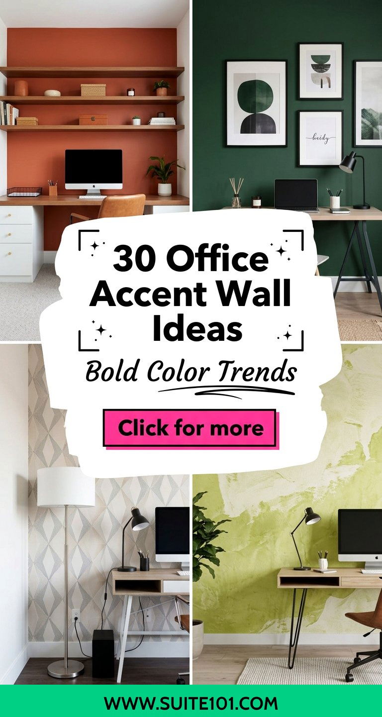 30 Office Accent Wall Ideas Bold Color Trends for Workdays - 30 Office Accent Wall Ideas: Bold Color Trends for Workdays