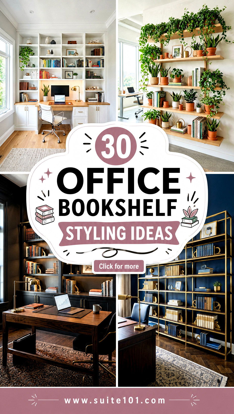 30 Office Bookshelf Styling Ideas for a Polished Look Today - 30 Office Bookshelf Styling Ideas for a Polished Look Today