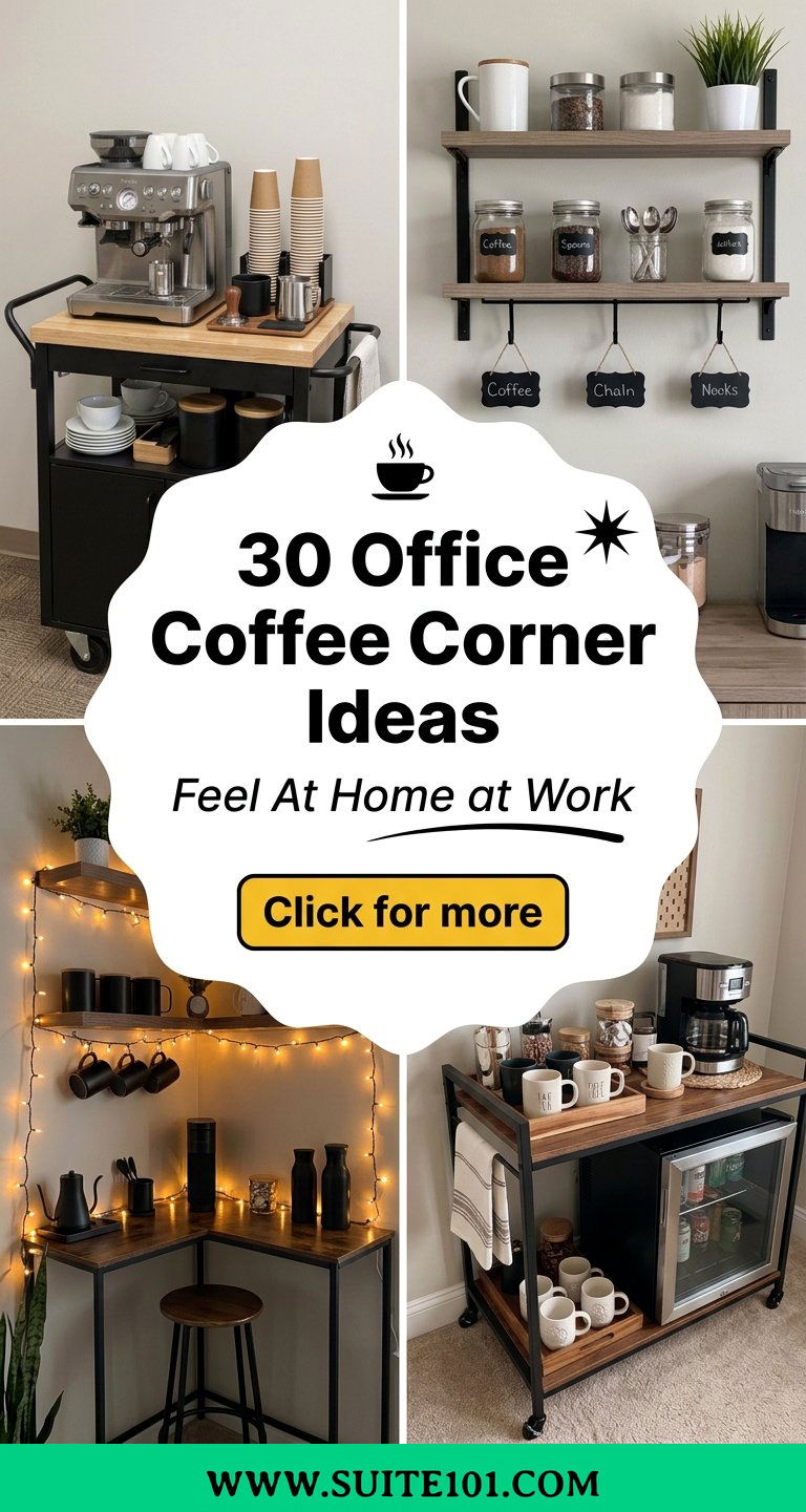 30 Office Coffee Corner Ideas to Feel At Home at Work Instantly - 30 Office Coffee Corner Ideas to Feel At Home at Work Instantly