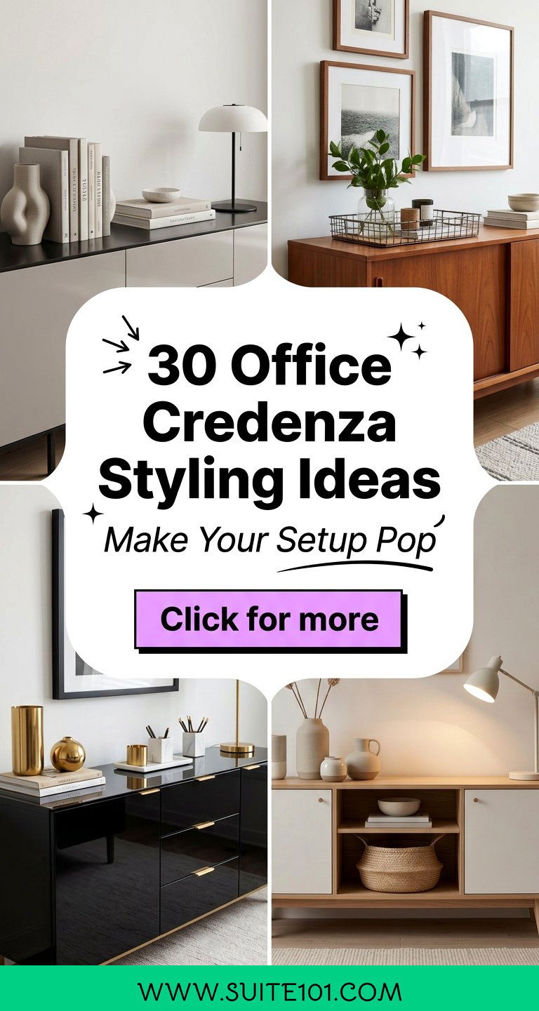 30 Office Credenza Styling Ideas for a Design-Forward Space - 30 Office Credenza Styling Ideas for a Design-Forward Space