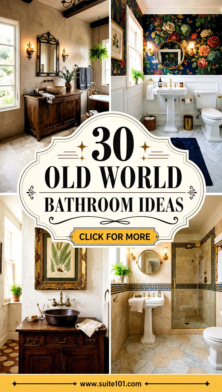 30 Old World Bathroom Ideas for Vintage Charm and Comfort - 30 Old World Bathroom Ideas for Vintage Charm and Comfort