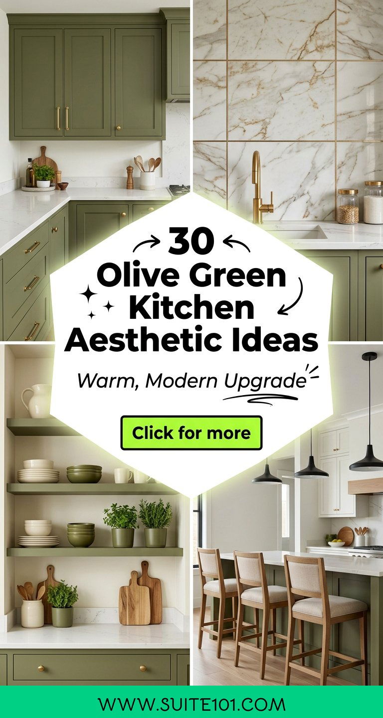 30 Olive Green Kitchen Aesthetic Ideas for a Warm Modern Upgrade - 30 Olive Green Kitchen Aesthetic Ideas for a Warm, Modern Upgrade