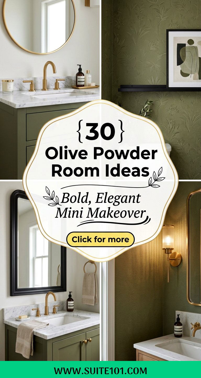 30 Olive Powder Room Ideas for a Bold Elegant Mini Makeover - 30 Olive Powder Room Ideas for a Bold, Elegant Mini Makeover